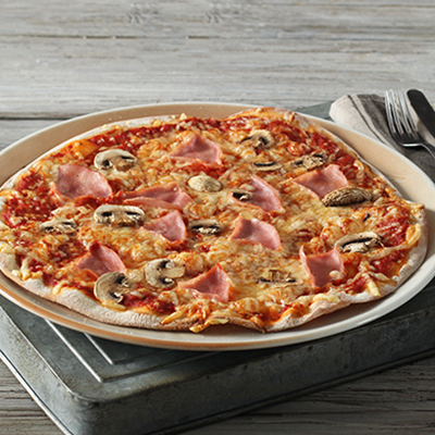 Schinken/Champ. Pizza