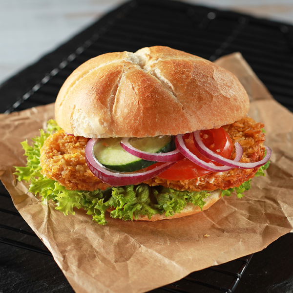 Vegetarisches Schnitzelbrötchen